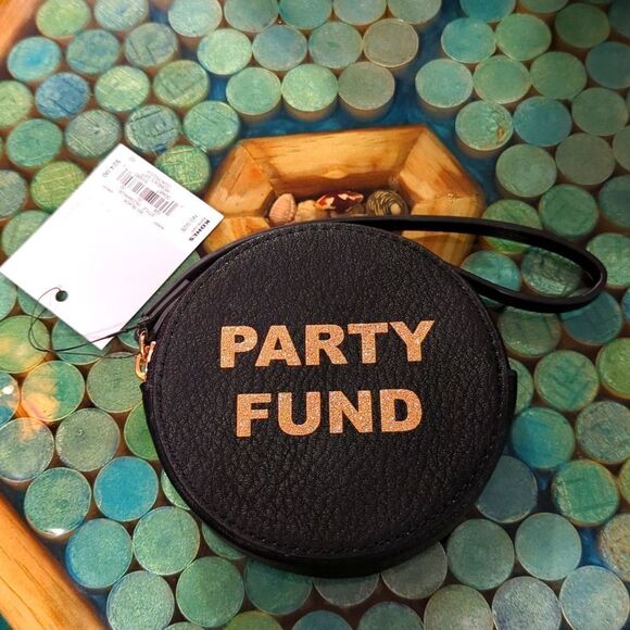 Nwt lauren Conrad coin pouch black party fund - Picture 1 of 5